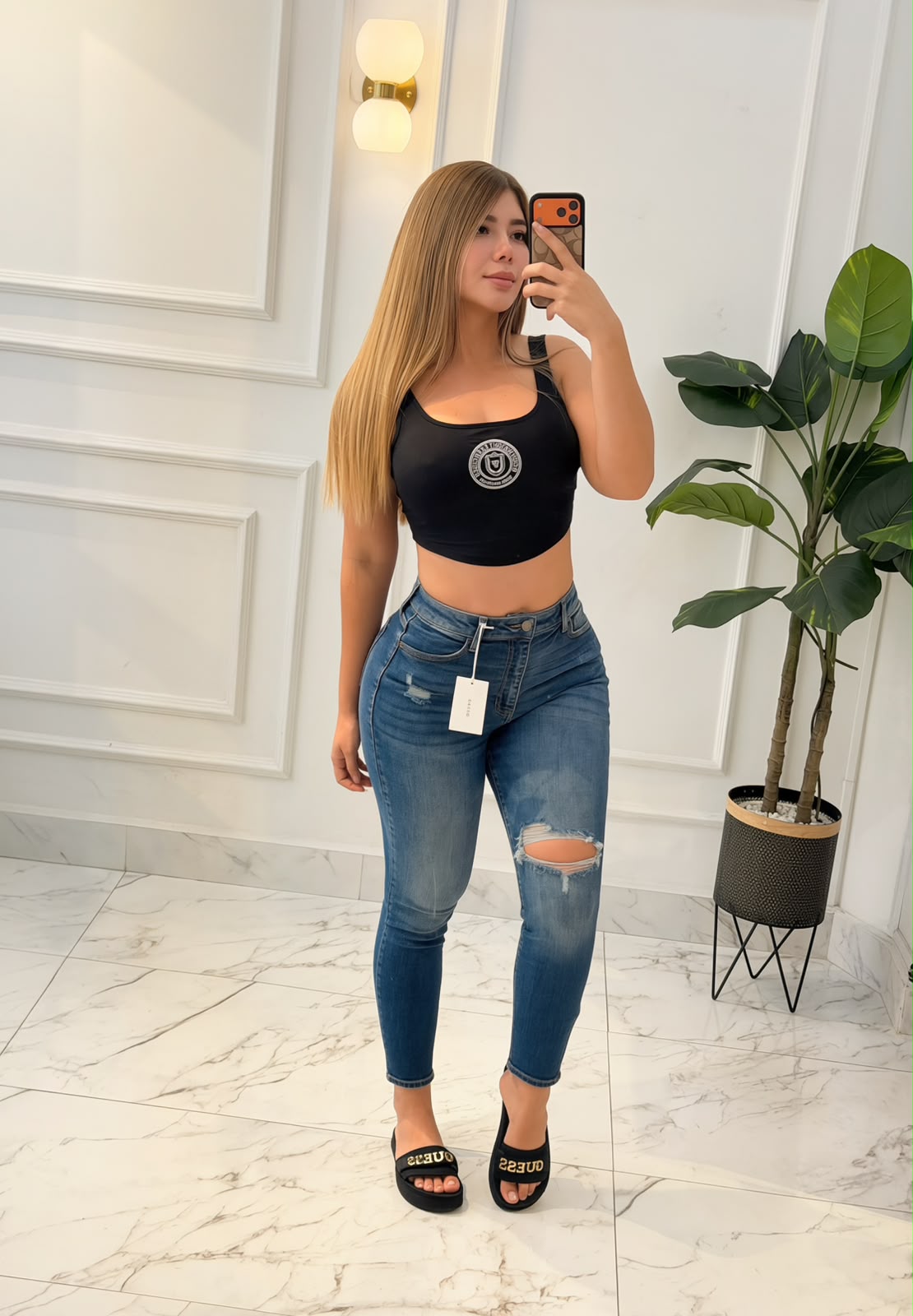 JEANS CELLO SKINNY ROTO EN UNA RODILLA